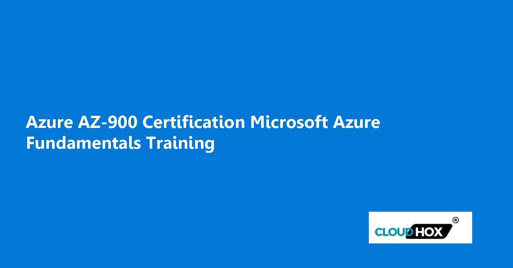Azure AZ-900 Certification Microsoft Azure Fundamentals Training