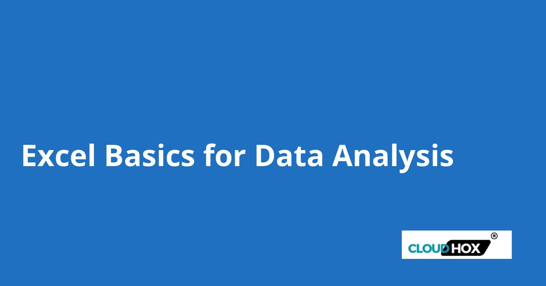 Excel Basics for Data Analysis